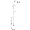Mexlite Luminaria de pedestal PLATU IP20, regulable