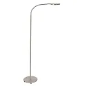 Luminaria de pedestal PLATU con brazo flexible, con regulador táctil IP20, acero regulable