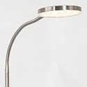 Mexlite Luminaria de pedestal PLATU con brazo flexible, con regulador táctil IP20, acero regulable