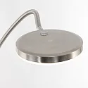 Mexlite Luminaria de pedestal PLATU con brazo flexible, con regulador táctil IP20, acero regulable