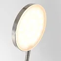 Mexlite Luminaria de pedestal PLATU con brazo flexible, con regulador táctil IP20, acero regulable