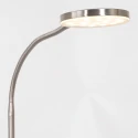 Mexlite Luminaria de pedestal PLATU con brazo flexible, con regulador táctil IP20, acero regulable