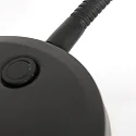 Mexlite Luminaria de pedestal PLATU con brazo flexible, con regulador táctil IP20, negro mate regulable