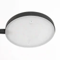 Mexlite Luminaria de pedestal PLATU con brazo flexible, con regulador táctil IP20, negro mate regulable