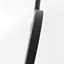 Mexlite Luminaria de pedestal PLATU con brazo flexible, con regulador táctil IP20, negro mate regulable
