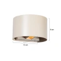 Steinhauer wall luminaire MURO 1 flame, round G9 IP20, creme dimmable