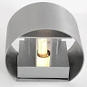 Luminaria de pared MURO Arriba-Abajo, redondo, ajustable G9 IP20, acero cepillado regulable