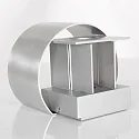 Luminaria de pared MURO Arriba-Abajo, redondo, ajustable G9 IP20, acero cepillado regulable