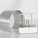 Luminaria de pared MURO Arriba-Abajo, redondo, ajustable G9 IP20, acero cepillado regulable