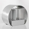 Luminaria de pared MURO Arriba-Abajo, redondo, ajustable G9 IP20, acero cepillado regulable