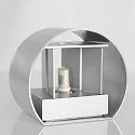 Luminaria de pared MURO Arriba-Abajo, redondo, ajustable G9 IP20, acero cepillado regulable