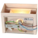 Steinhauer wall luminaire MURO 1 flame, square G9 IP20, creme dimmable