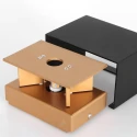 Luminaria de pared MURO Arriba-Abajo, angular, plano, ajustable G9 IP20, negro mate regulable