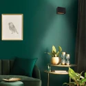 Luminaria de pared MURO Arriba-Abajo, angular, plano, ajustable G9 IP20, negro mate regulable