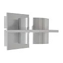 Luminaria de pared MURO Arriba-Abajo, angular, cilíndrico, ajustable G9 IP20, acero cepillado regulable