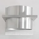 Luminaria de pared MURO Arriba-Abajo, angular, cilíndrico, ajustable G9 IP20, acero cepillado regulable