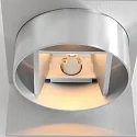 Luminaria de pared MURO Arriba-Abajo, angular, cilíndrico, ajustable G9 IP20, acero cepillado regulable