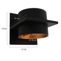 wall luminaire MURO up / down, square, cylindrical, adjustable G9 IP20, steel brushed dimmable