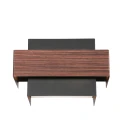 Luminaria de pared MURO de 2 llamas, angular, con tapa G9 IP20, madera regulable
