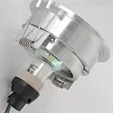 Steinhauer recessed luminaire PÉLITE SPOT round, rigid, set back GU10 IP20, steel brushed dimmable