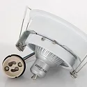 Steinhauer recessed luminaire PÉLITE SPOT round, rigid, set back GU10 IP20, white matt dimmable