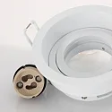 Steinhauer recessed luminaire PÉLITE SPOT round, rigid, set back GU10 IP20, white matt dimmable