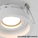 Steinhauer Luminaria empotrable PÉLITE SPOT redondo, rígido, retroceder GU10 IP20, blanco mate regulable