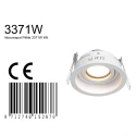 Steinhauer Luminaria empotrable PÉLITE SPOT redondo, rígido, retroceder GU10 IP20, blanco mate regulable