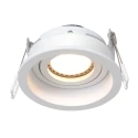 Steinhauer Luminaria empotrable PÉLITE SPOT redondo, rígido, retroceder GU10 IP20, blanco mate regulable