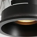 Steinhauer Luminaria empotrable PÉLITE SPOT redondo, rígido, retroceder GU10 IP20, negro mate regulable