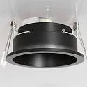 Steinhauer Luminaria empotrable PÉLITE SPOT redondo, rígido, retroceder GU10 IP20, negro mate regulable