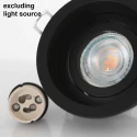 Steinhauer Luminaria empotrable PÉLITE SPOT redondo, rígido, retroceder GU10 IP20, negro mate regulable