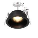 Steinhauer Luminaria empotrable PÉLITE SPOT redondo, rígido, retroceder GU10 IP20, negro mate regulable