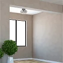 Steinhauer Luminaria de techo REFLEXION E27 IP20, negro regulable