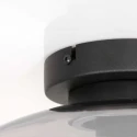 Steinhauer Luminaria de techo REFLEXION oval E27 IP20, color humo, negro regulable