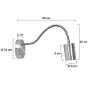 Luminaria de pared UPROUND de 1 llama GU10 IP20, acero 