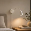 Mexlite Luminaria de pared UPROUND de 1 llama GU10 IP20, blanco 