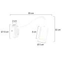 Mexlite Luminaria de pared UPROUND de 1 llama GU10 IP20, blanco 