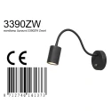Mexlite Luminaria de pared UPROUND de 1 llama GU10 IP20, negro 