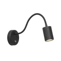 Mexlite Luminaria de pared UPROUND de 1 llama GU10 IP20, negro 