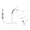 Luminaria de mesa SPRING inclinable E27 IP20, verde 