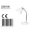 Steinhauer table lamp SPRING tiltable E27 IP20, white 