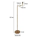Mexlite Luminaria de pedestal BELLA E27 IP20, regulable