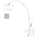 arc luminaire SOLVA 1 flame, without shade E27 IP20