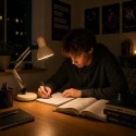 Mexlite table lamp STUDY E27 IP20, dimmable