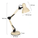Mexlite table lamp STUDY E27 IP20, dimmable
