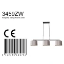 Steinhauer pendant luminaire STANG 3 flames E27 IP20, grey, black dimmable