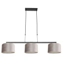 Steinhauer pendant luminaire STANG 3 flames E27 IP20, grey, black dimmable