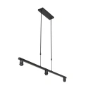 Steinhauer pendant luminaire STANG 3 flames E27 IP20, black, white dimmable