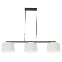 Steinhauer pendant luminaire STANG 3 flames E27 IP20, black, white dimmable